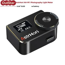 AstrHori AH-M1 Photography Light Meter (Black & Brass) with Cold Shoe for DSLR