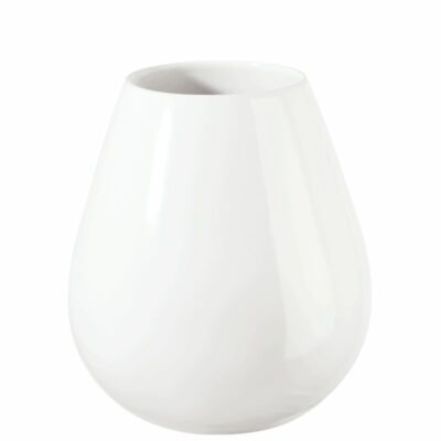 ASA Vase Ease Tropfenform H18cm Keramikvase Blumenvase Dekovase bauchig weiss