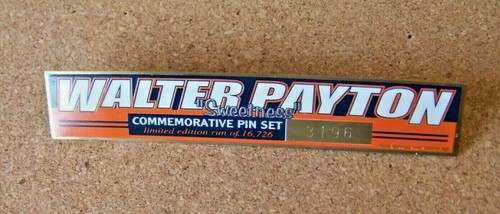 Walter Payton Collector Pin Set title plate pin NFL