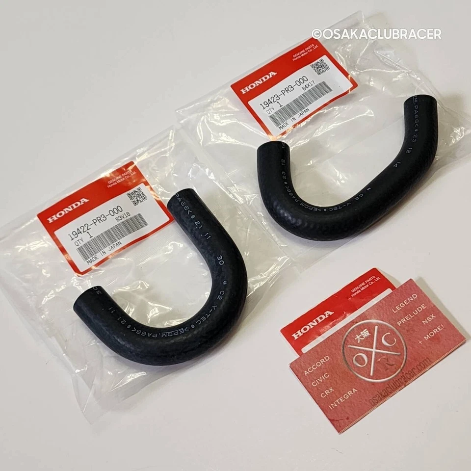 Genuine OEM Acura Integra 92-93 94-95 GS-R 97-01 Type R Oil Cooler Hose Set NEW - Image 2 of 4