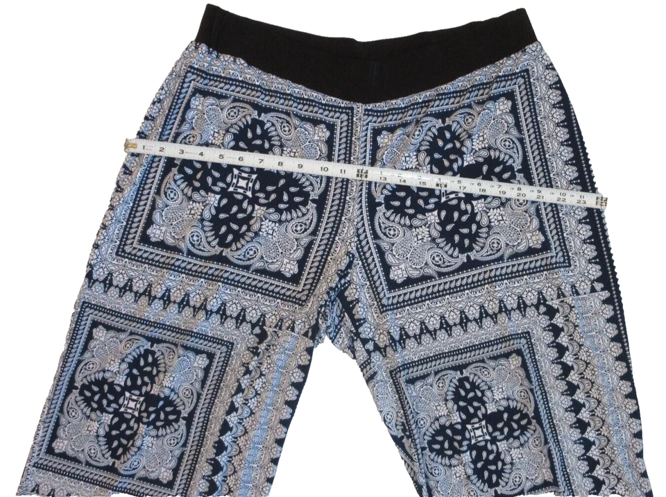 Pantalones de pierna ancha Grace Elements para mujer azul blanco talla 2X (18/20) Foto 4 de 4