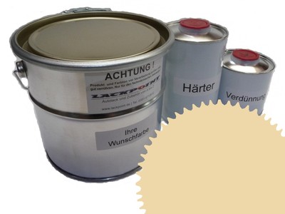 1,5 Liter Set 2K Bodenfarbe Fussboden RAL 1014 Vinyl-Epoxid-Lack Lackpoint Glan