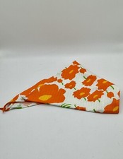 Vintage Triangle Head Scarf Orange  Yellow Flowers - Custom