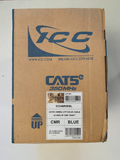 LOT OF 2 BOXES NEW ICC CAT5E CMR PVC CABLE, BLUE  NEW PRICE  