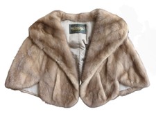 Vintage Rhomberg's Famous For Furs Blonde Mink Stole Cape Superior Quality Os