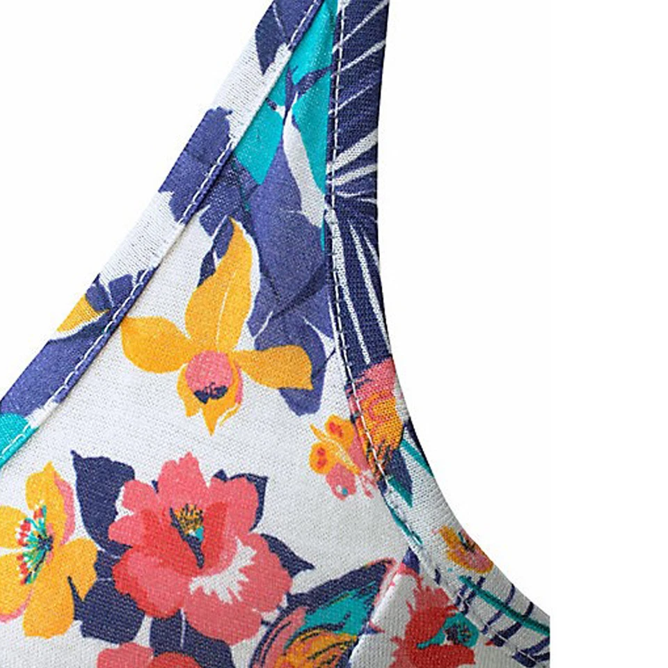 schönes mini Kleid Sommer türkis geblümt Gr.36/38 Shirtkleid Jersey Strandkleid - Bild 4 von 4