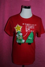 SEVEN OAKS Christmas T-Shirt Sz S Takes a Lot of Balls Fun Tee Short Sleeve Top