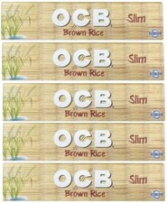 OCB Brown Rice Rolling Papers King Size Slim 110mm 5 Booklets