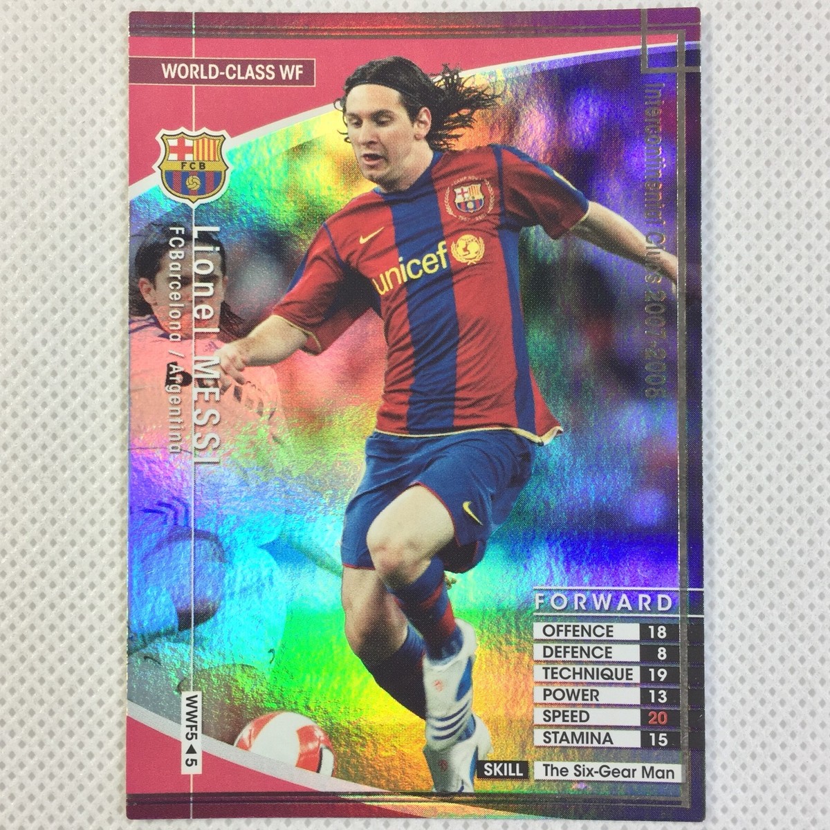 Panini WCCF 2007-08 Lionel Messi Refractor FC Barcelona WWF5 Panini WCCF 2007-08 Lionel Messi Refractor FC Barcelona WWF5