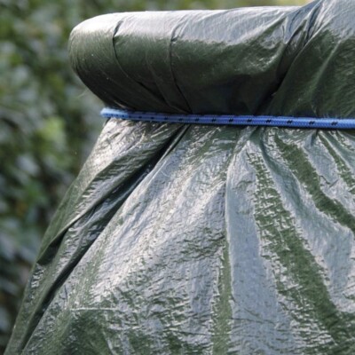 Telo Occhiellato Bicolore Verde-Blu 5x5 Metri - Impermeabile, Per Campeggio E Edilizia - Foto 7