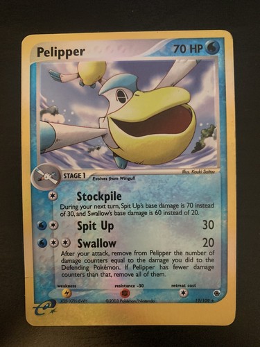 Pokémon TCG Pelipper EX Ruby and Sapphire 19/109 Reverse Holo Rare See Details