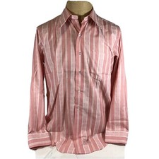 Vintage Arrow Decton Surrey Collection Button Front Pink Shirt Madison Ave 16-33