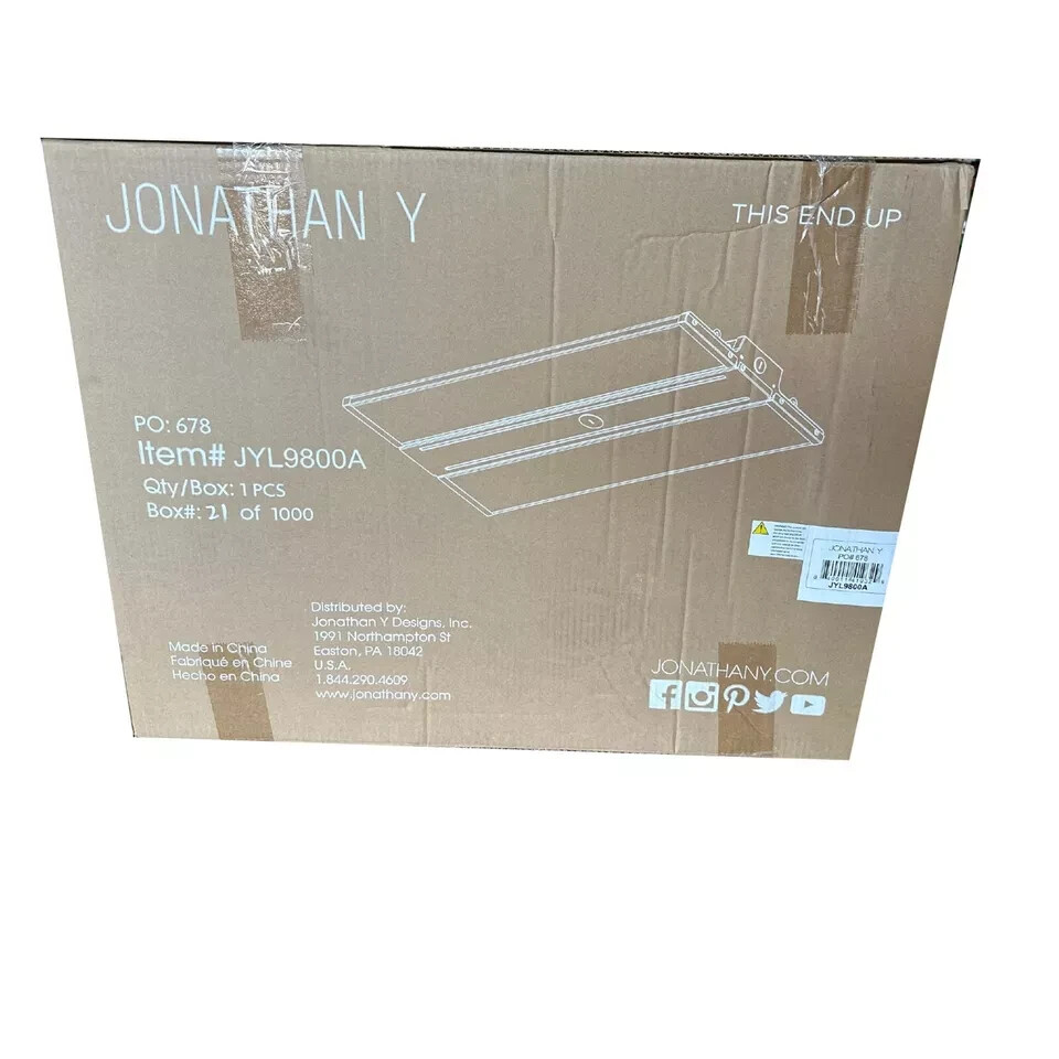 Jonathan Y 1.98 ft 220W Equivalent LED White High Bay Shop Light