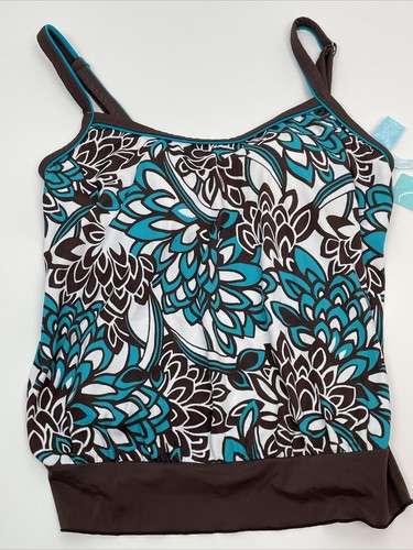 Traje de baño para damas Kim Rogers talla M tankini traje de baño ropa de baño nuevo D2 - Imagen 6 de 12