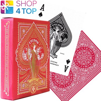Tycoon Rot theory 11 Spiel Karten Deck Gold Zaubertricks Verpackt USA Neu