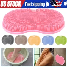 Shower Foot Back Scrubber Massage Pad Body Bath Soft Brush Mat Cleaning Bath