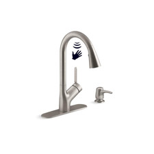 KOHLER Single-Handle Touchless Pull-Down Sprayer Kitchen Faucet Stainless