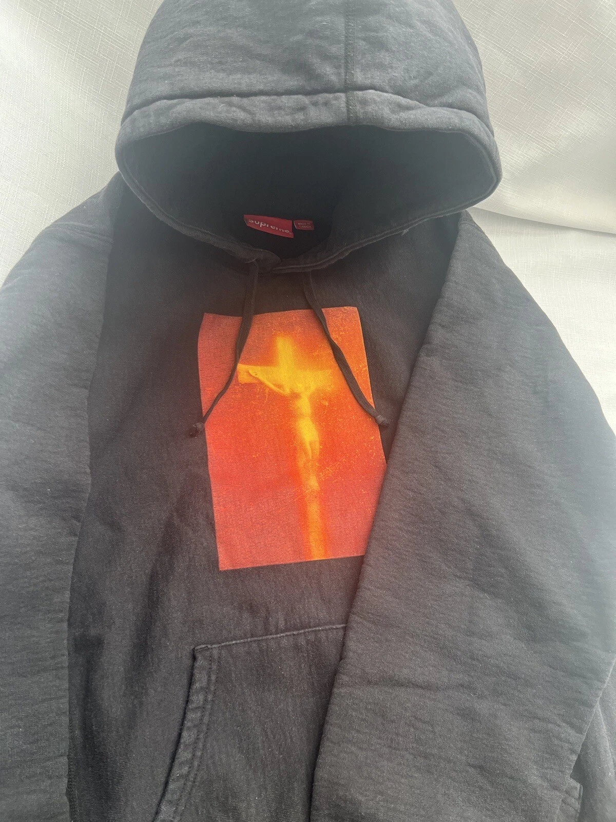 Sweat à capuche homme SUPREME sweat à capuche Christ neuf sans étiquette   Noir   Taille XL lourd et rare