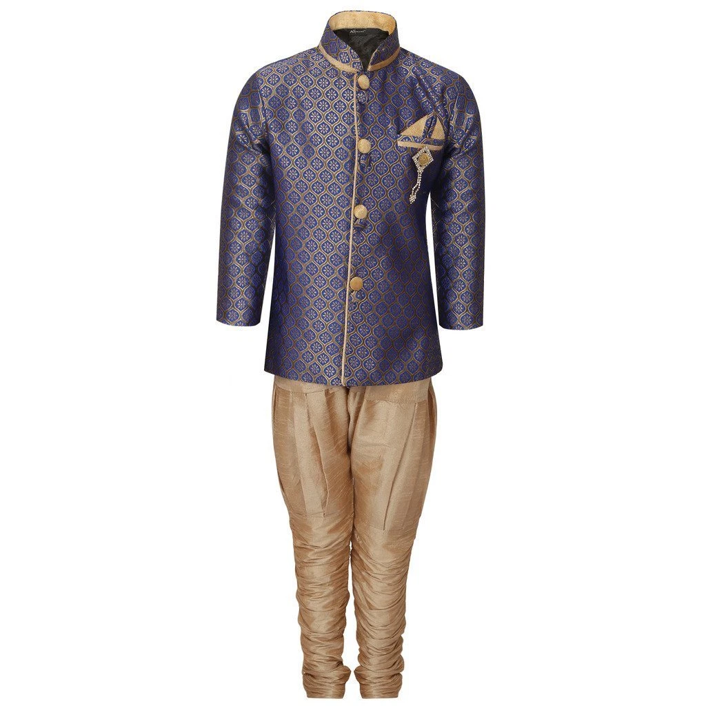 Kids Sherwani Set for Boys in Blue Size-1T,2T or 3T