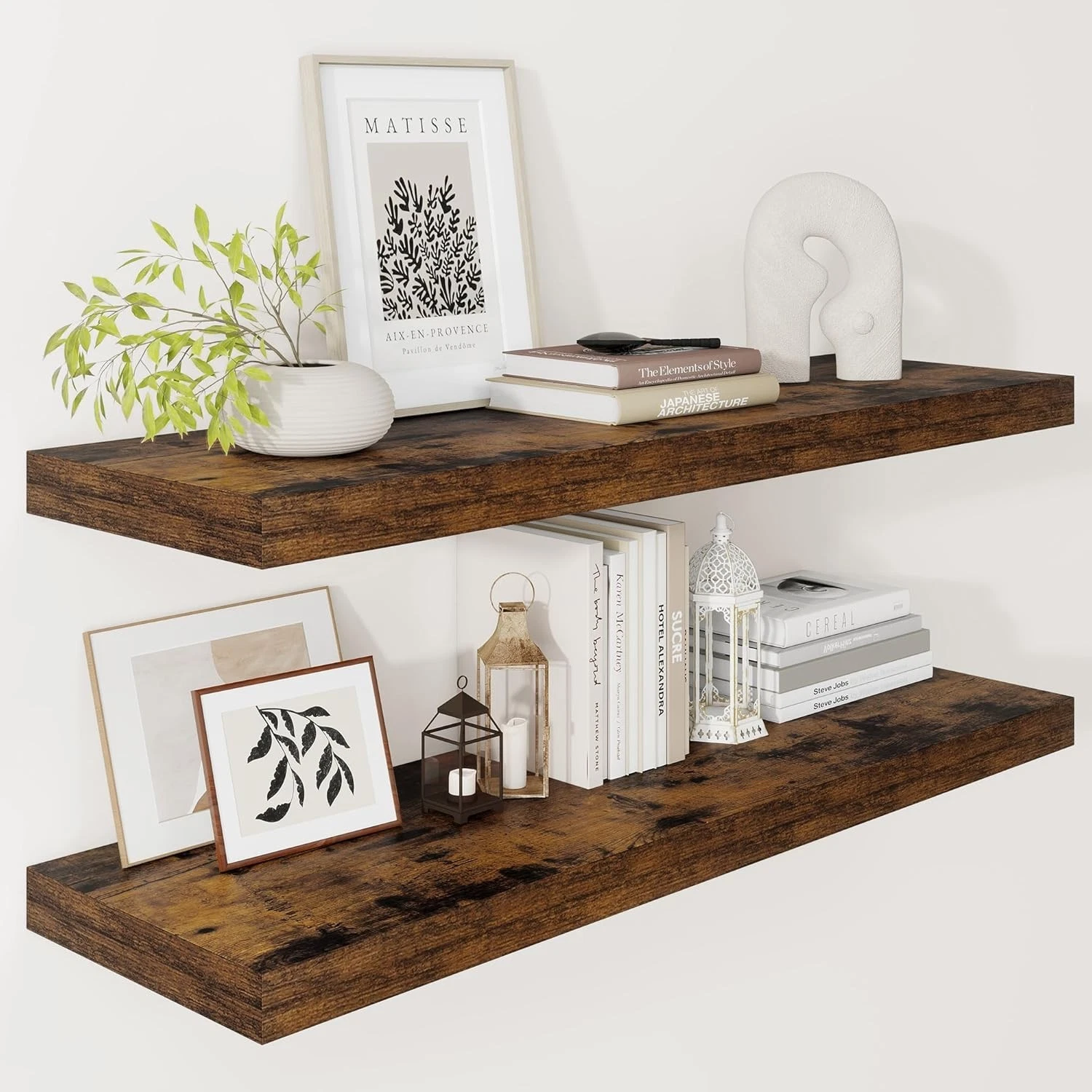 12" Deep Floating Shelves Wall 36" Long Wall Shelves Bedroom Living Room