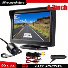 Car Rear View Backup Camera Cars HD Night Vision 4.3" Monitor Back Up Waterproof