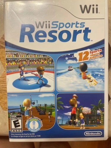 Nintendo Wii Sports Resort Game Wii MotionPlus 12 Sports Case Manual Complete