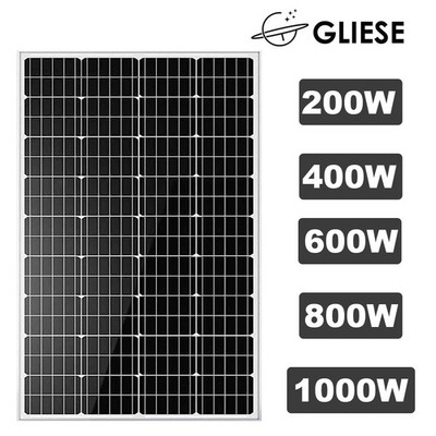 Solarmodul Set Solarpanel Mono 200W 400W 600W 800W 1000 Watt 12V Wohnmobil Haus