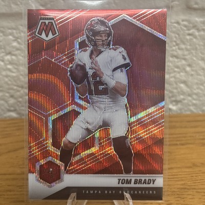 2021 Panini Mosaic - Tom Brady #186 Red Wave Mosaic Prizm /9