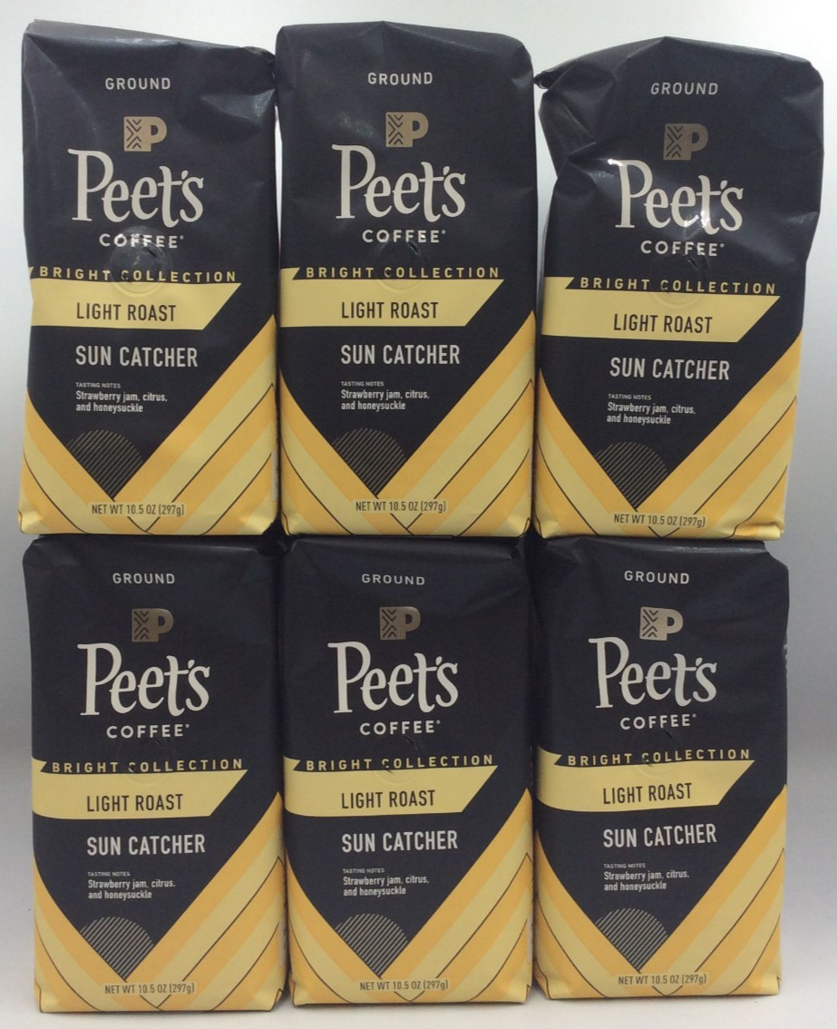 Peet's Coffee Sun Catcher Ground Coffee, Light Roast, 6 Bags