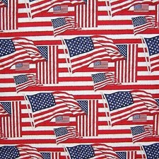 Fabric Traditions - Patriotic Red White Blue Flag Patch - Cotton YARD
