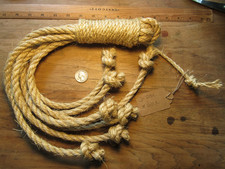 Handmade USA Sisal Disciplina Rope Whip   Choose Size  Grip   7 Falls