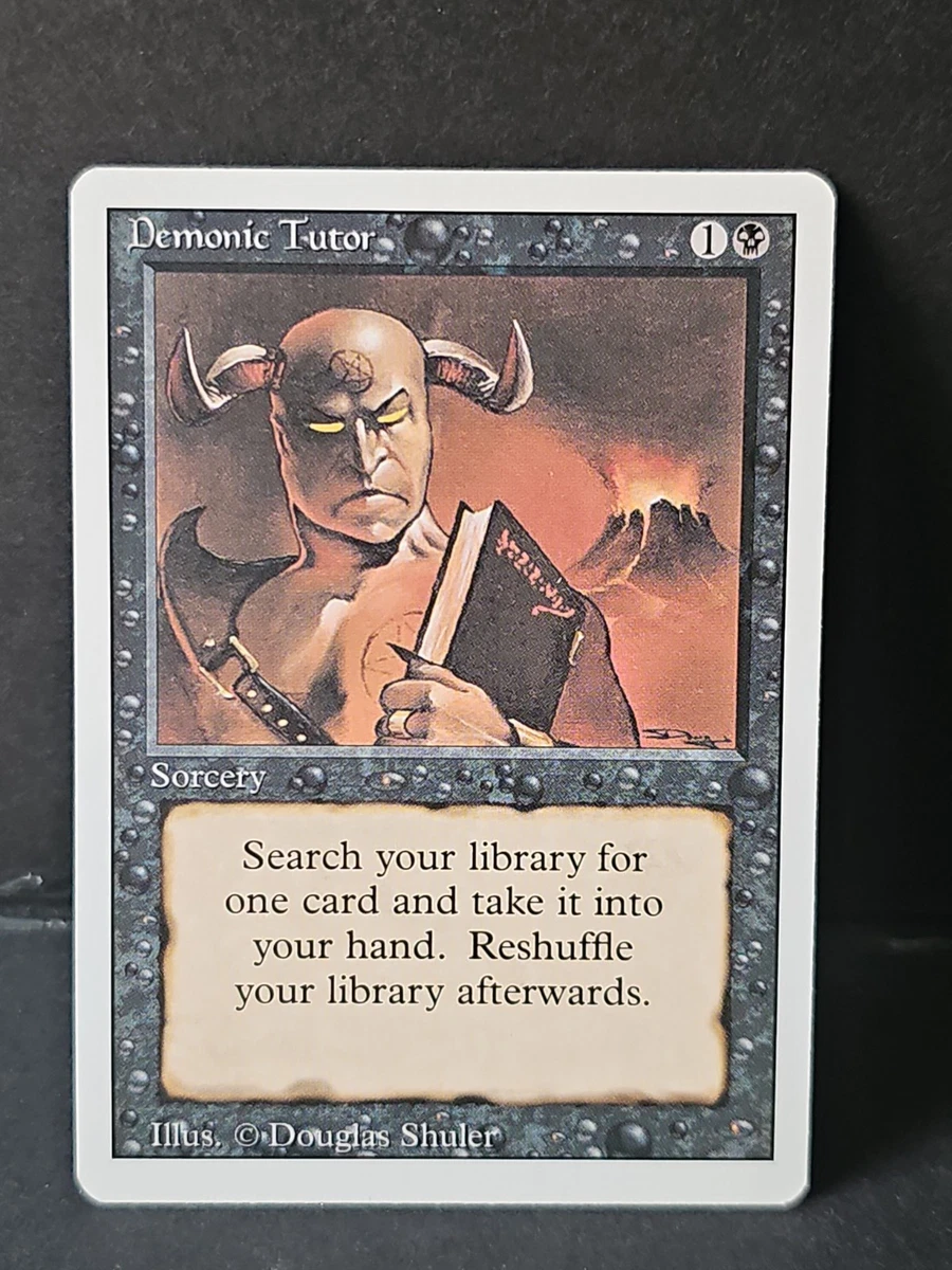 Demonic Tutor Magic: The Gathering Near Mint or Better Individual