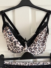 BNWT Bravissimo Sara Leopard print Bra size 30G adjustable plunge microfibre