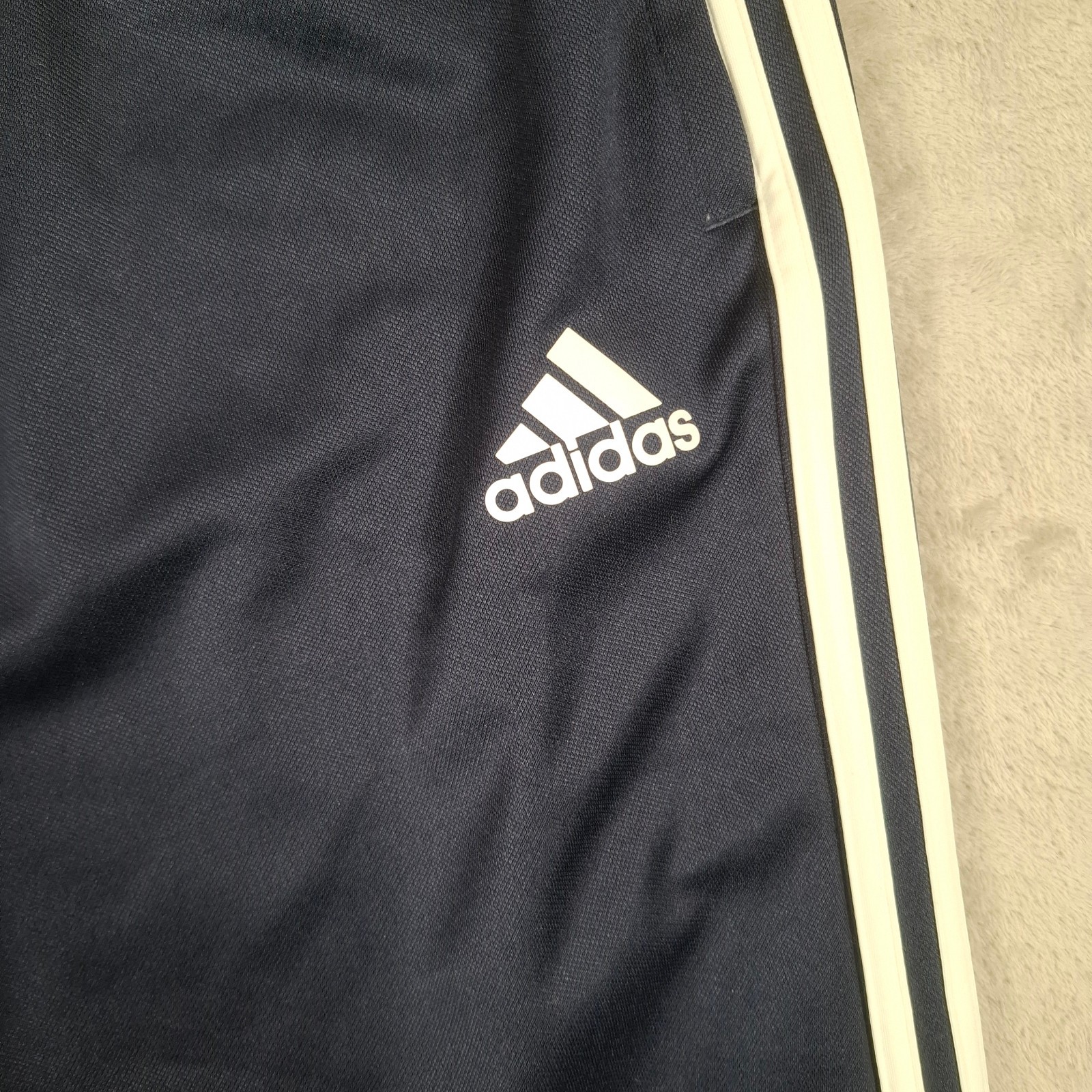 Adidas Track Pants Mens 3XL Navy Joggers Tapered Zip Hem Sports Aeroready W44 thumbnail 3