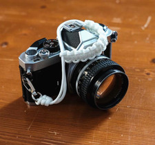 Paracord Camera Wrist Strap Adjustable One Size Fits Most Handmade White