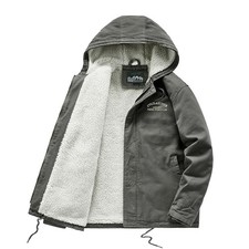 New Lamb Fleece Coat Hooded And Fleece Warm Outdoor Casual Jacket Padded Padded