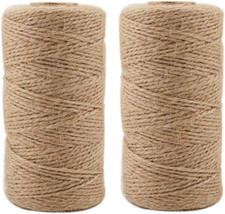Jute Twine 656 Feet Natural Arts Crafts Jute Rope Durable Packing String for Pho
