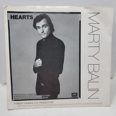 Marty Balin Hearts + Pic Sleeve 7'' 45rpm M- Vinyl 80's Record 45