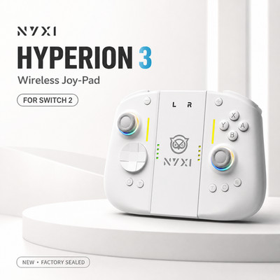 NYXI Hyperion 3 Magnetic Split Wireless Joy-Pad for Switch 2 Hall Effect White