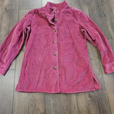 Women's Pink Corduroy Chadwicks Top/jacket Shacket Size Small