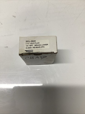 #ad PRESSURE GAUGES PRO 201L 254O 2.5quot; 0 2000PSI KPA BAR 1 4quot; LM L 769 $30.00