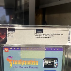 WATA 9.6 A+ Frankenstein: The Monster Returns | NES | Sealed | Rare Horror Slab