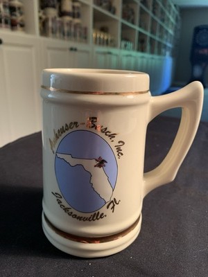 Anheuser-Busch Jacksonville 20th Anniversary Beer Mug Collectible Breweriana US