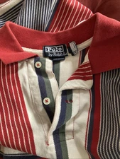Polo Ralph Lauren USA  Vintage  Shirt Rare Large Patriotic Striped 