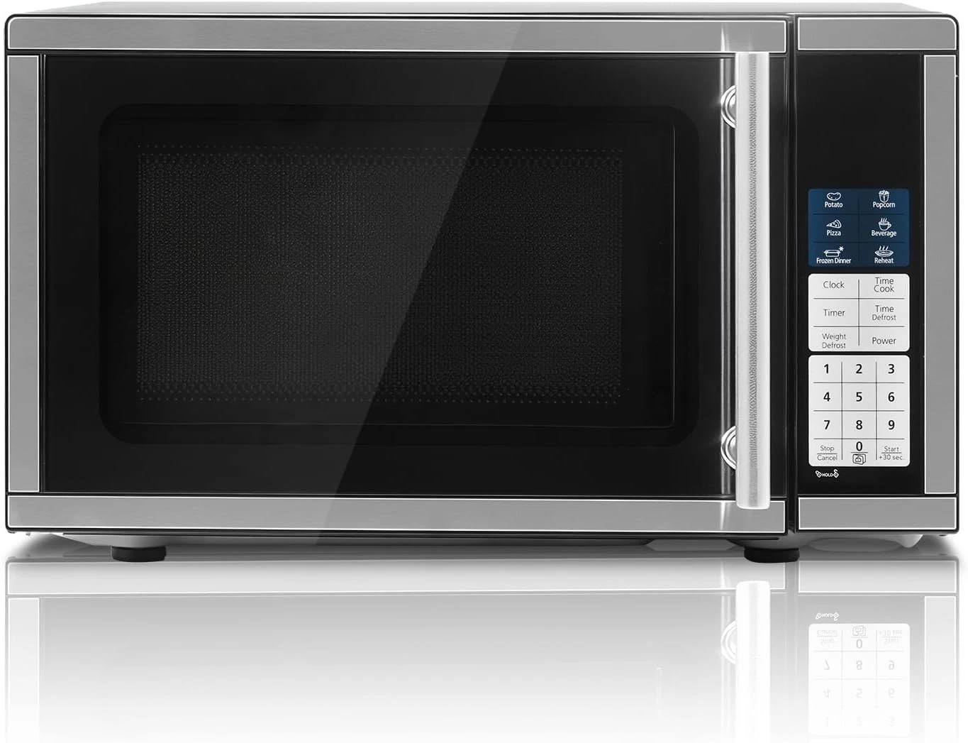 Smad 700W Compact Microwave 0.7 cu ft 10 Power Levels Easy Clean 120V