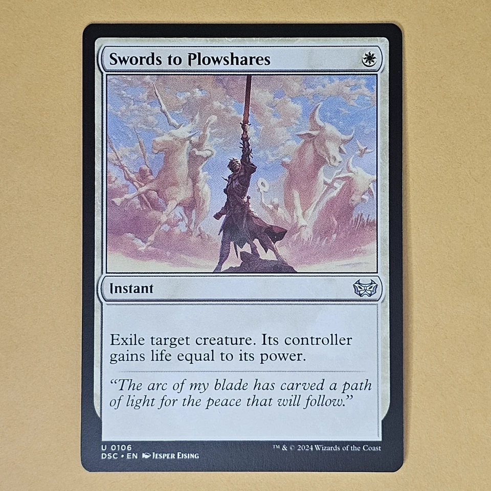 Magic MTG-Swords to Plowshares Duskmourn Commander DSC U #106x3 - Image 3 of 4