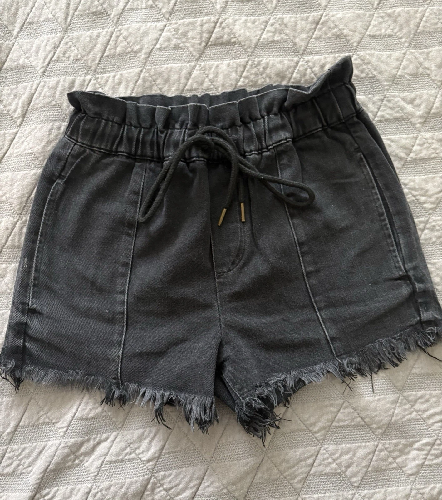 Pistola women’s Cooper Paperbag hi waisted shorts in Salem BLack Size XS