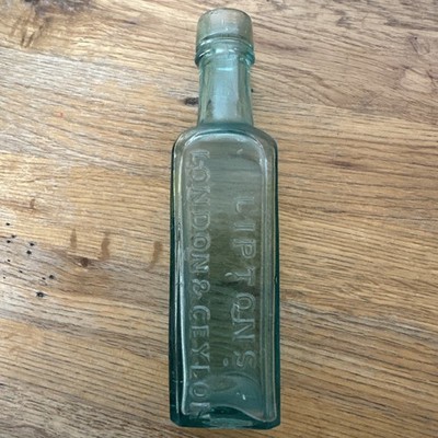 antike Vintage Liptons Aqua Flasche - London und Ceylon