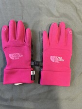 North Face Girls Etip Gloves Pink Small