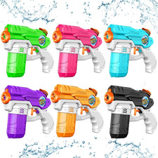 Water Guns for Kids Adults, 6 Pack Squirt Guns Soaker Blaster 220CC Capacity Lon